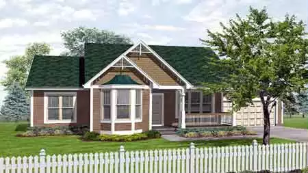 image of small modern house plan 1674